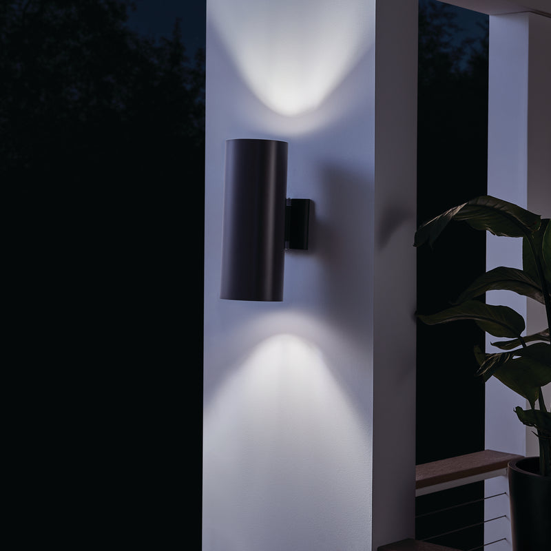 Kichler 9246BK Two Light Outdoor Wall Mount, Black (5)