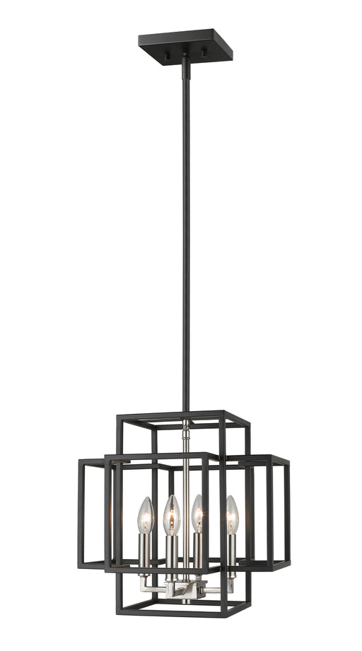 Z-Lite 454-14BK-BN Titania Four Light Pendant, Black / Brushed Nickel Main Image.jpg