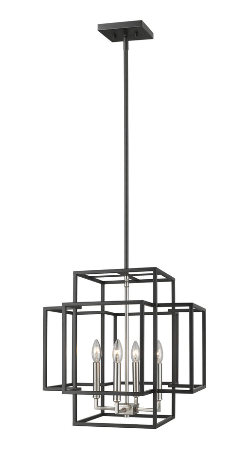 Z-Lite 454-18BK-BN Titania Four Light Pendant, Black / Brushed Nickel Main Image.jpg