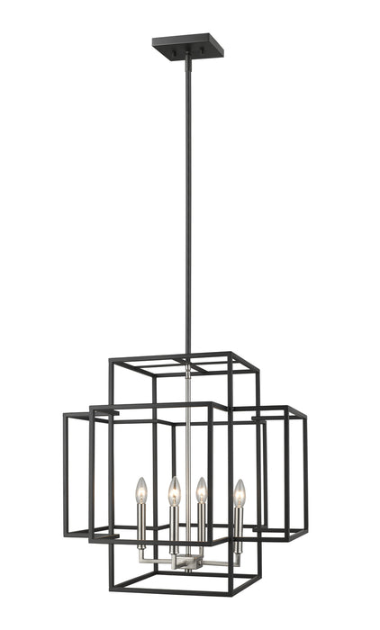 Z-Lite 454-22BK-BN Titania Four Light Pendant, Black / Brushed Nickel Main Image.jpg