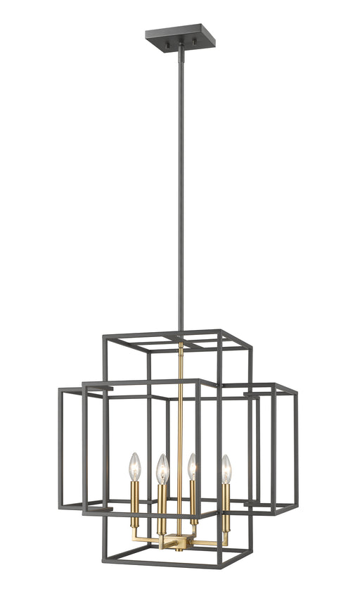 Z-Lite 454-22BRZ-OBR Titania Four Light Pendant, Bronze / Olde Brass Main Image.jpg