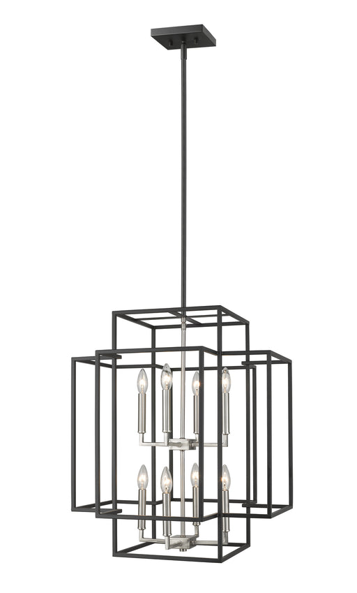 Z-Lite 454-28BK-BN Titania Eight Light Pendant, Black / Brushed Nickel Main Image.jpg