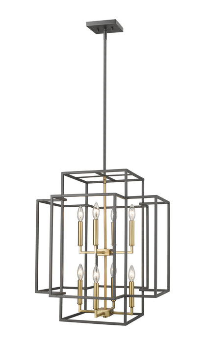 Z-Lite 454-28BRZ-OBR Titania Eight Light Pendant, Bronze / Olde Brass Main Image.jpg