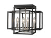 Z-Lite 454F-BK-BN Titania Four Light Flush Mount, Black / Brushed Nickel Main Image.jpg