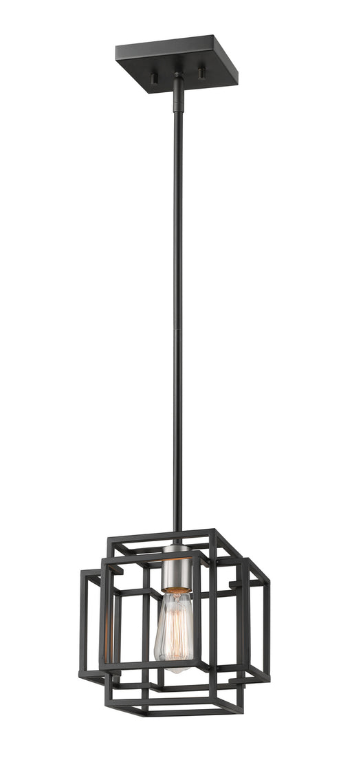 Z-Lite 454MP-BK-BN Titania One Light Mini Pendant, Black / Brushed Nickel Main Image.jpg