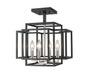 Z-Lite 454SF-BK-BN Titania Four Light Semi Flush Mount, Black / Brushed Nickel Main Image.jpg