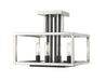 Z-Lite 456SF-BN-BK Quadra Four Light Semi Flush Mount, Brushed Nickel / Black Main Image.jpg