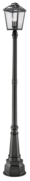 Z-Lite 539PHBR-564P-BK Bayland Three Light Outdoor Post Mount, Black Main Image.jpg