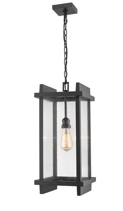 Z-Lite 565CHB-BK Fallow One Light Outdoor Chain Mount Ceiling Fixture, Black Main Image.jpg