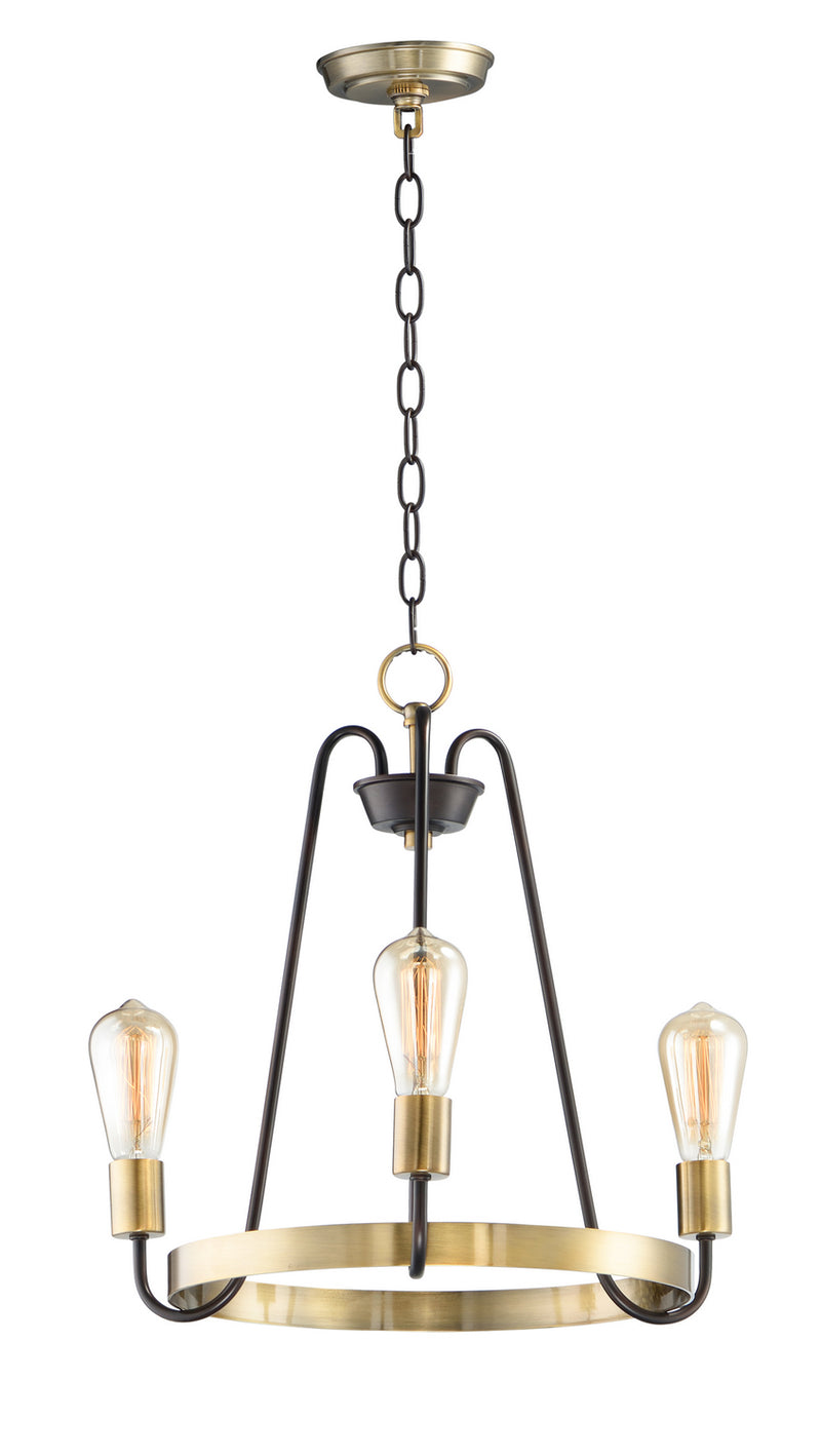 Maxim 11733OIAB Haven Three Light Chandelier, Oil Rubbed Bronze / Antique Brass Main Image.jpg