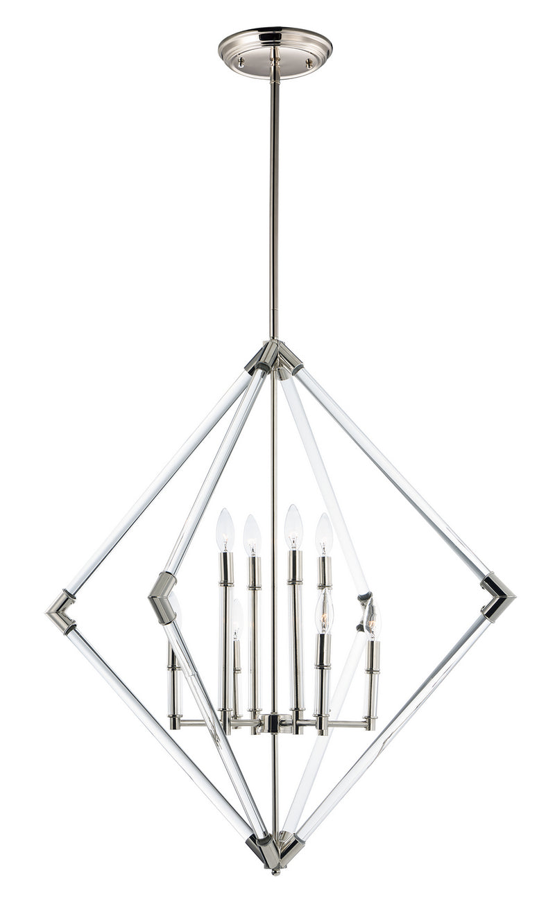 Maxim 16106CLPN Lucent Eight Light Pendant, Polished Nickel Main Image.jpg