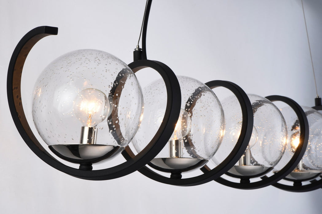 Maxim 35105CDBKPN Curlicue Five Light Pendant, Black / Polished Nickel Alternate Image 2.jpg