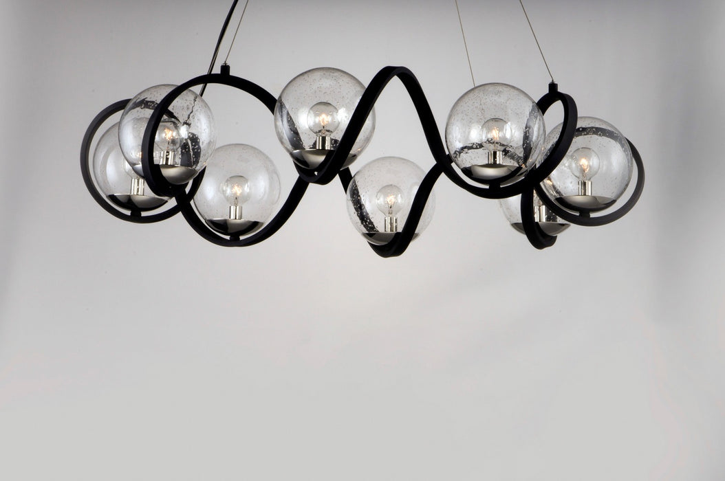Maxim 35108CDBKPN Curlicue Eight Light Pendant, Black / Polished Nickel Alternate Image.jpg
