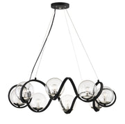 Maxim 35108CDBKPN Curlicue Eight Light Pendant, Black / Polished Nickel Main Image.jpg