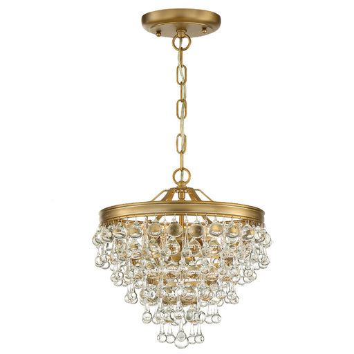 Crystorama 130-VG Calypso Three Light Mini Chandelier Vibrant Gold Alternate Image.jpg