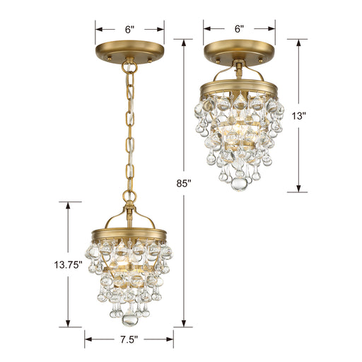 Crystorama 131-VG_CEILING Calypso One Light Semi Flush Mount Vibrant Gold Alternate Image.jpg