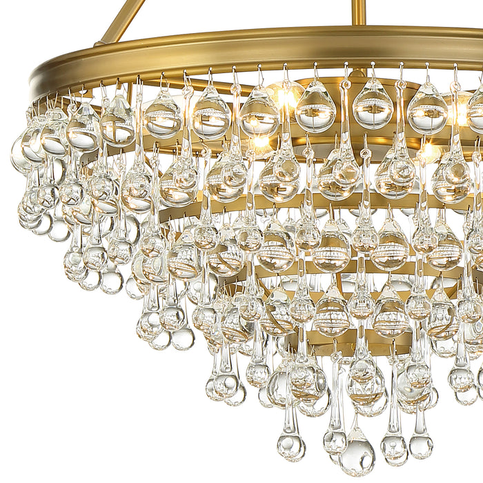 Crystorama 136-VG Calypso Six Light Chandelier Vibrant Gold Alternate Image 2.jpg