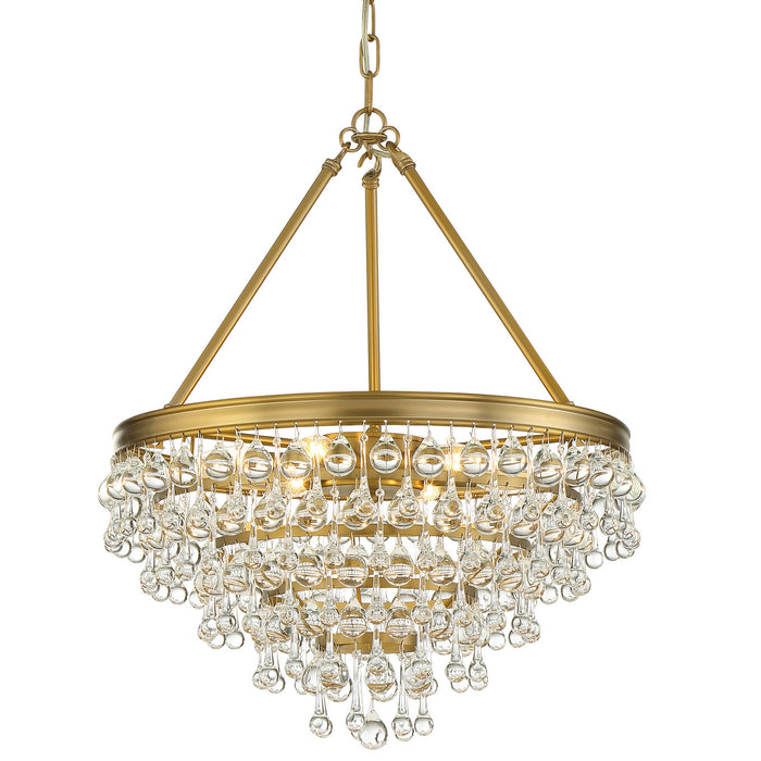 Crystorama 136-VG Calypso Six Light Chandelier Vibrant Gold Main Image.jpg