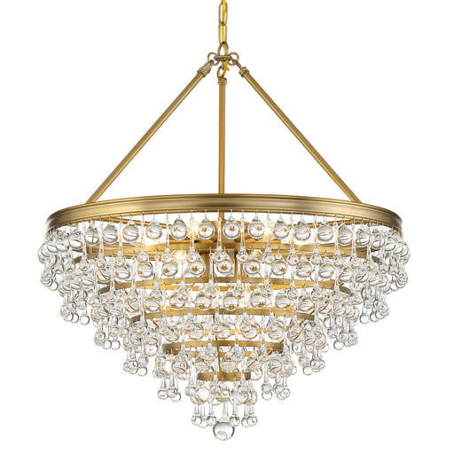 Crystorama 137-VG Calypso Eight Light Chandelier Vibrant Gold Main Image.jpg