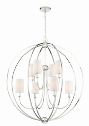 Crystorama 2246-PN Sylvan Eight Light Chandelier Polished Nickel Main Image.jpg