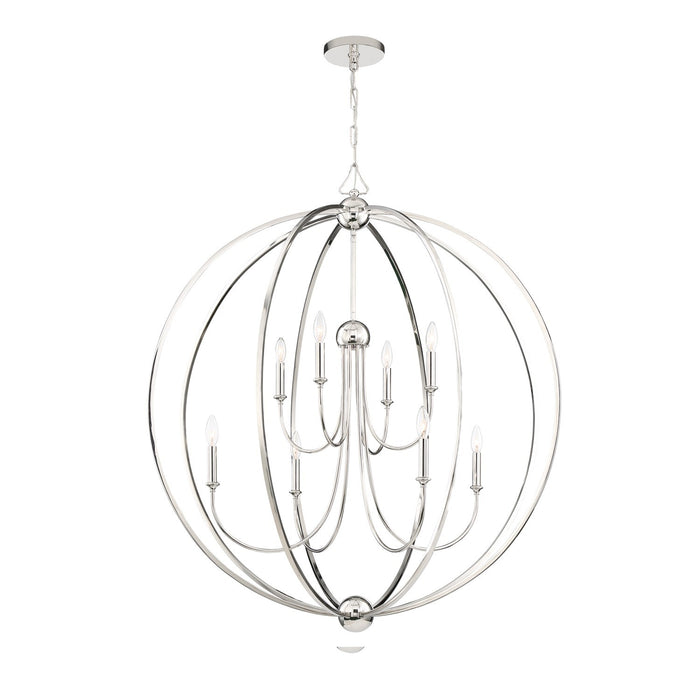 Crystorama 2246-PN_NOSHADE Sylvan Eight Light Chandelier Polished Nickel Alternate Image 4.jpg