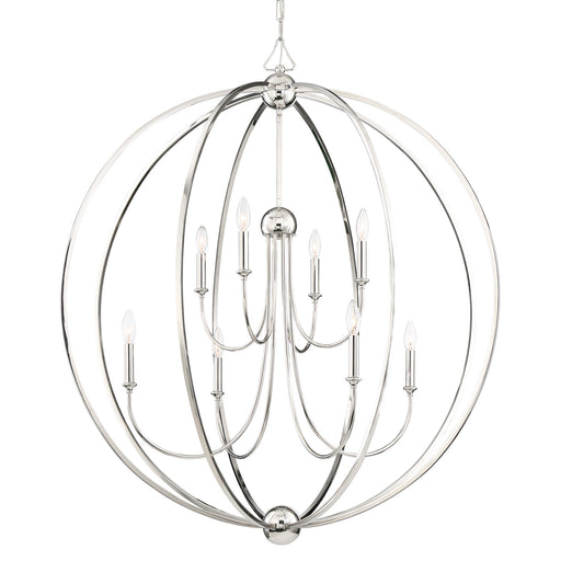 Crystorama 2246-PN_NOSHADE Sylvan Eight Light Chandelier Polished Nickel Main Image.jpg