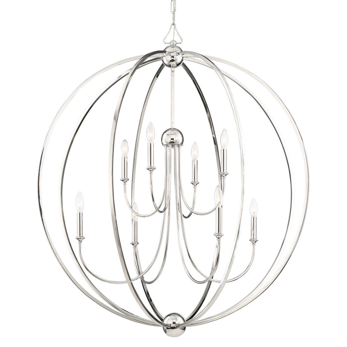 Crystorama 2246-PN_NOSHADE Sylvan Eight Light Chandelier Polished Nickel Main Image.jpg