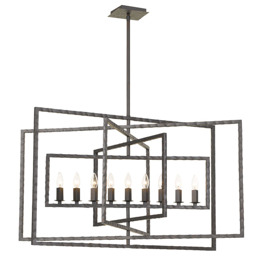 Crystorama 337-RS Capri Nine Light Chandelier Raw Steel Alternate Image.jpg
