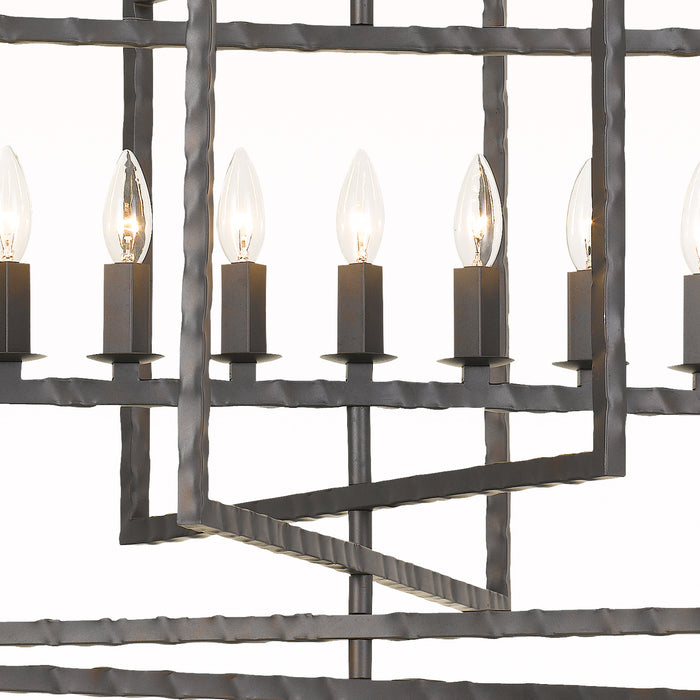 Crystorama 337-RS Capri Nine Light Chandelier Raw Steel Alternate Image 2.jpg