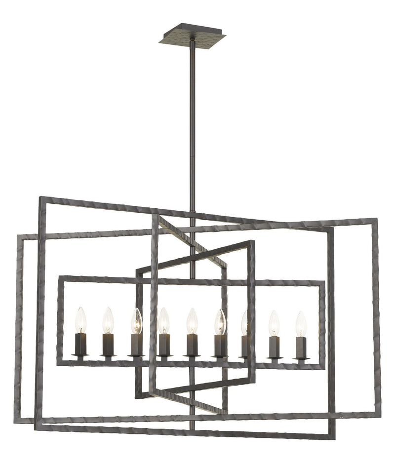 Crystorama 337-RS Capri Nine Light Chandelier Raw Steel Main Image.jpg