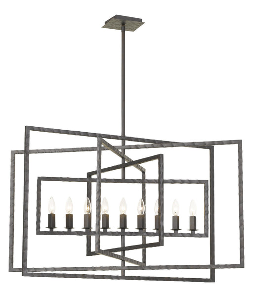Crystorama 337-RS Capri Nine Light Chandelier Raw Steel Main Image.jpg