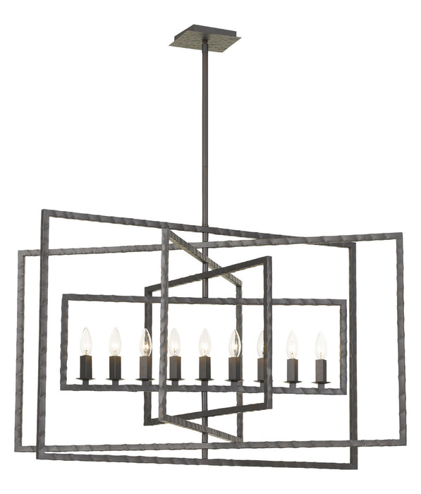 Crystorama 337-RS Capri Nine Light Chandelier Raw Steel Main Image.jpg