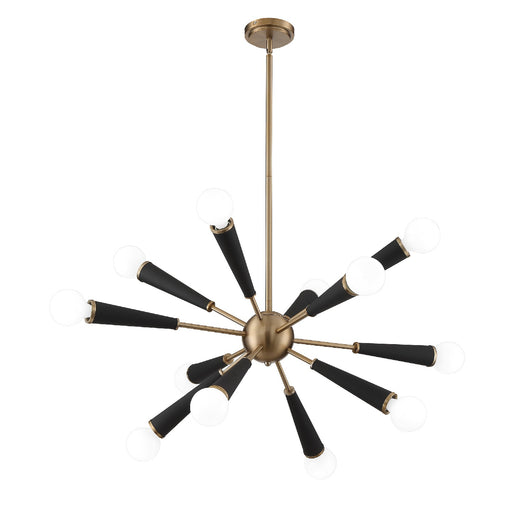 Crystorama 3812-AG Zodiac 12 Light Chandelier Aged Brass Alternate Image.jpg
