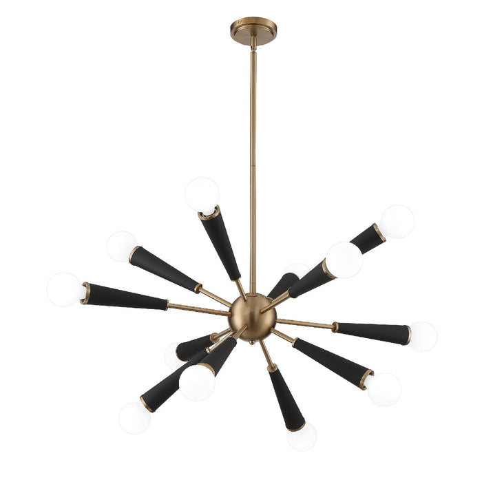 Crystorama 3812-AG Zodiac 12 Light Chandelier Aged Brass Alternate Image.jpg