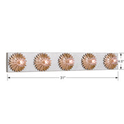 Crystorama 508-GA-SA Broche Five Light Bathroom Vanity Antique Gold / Antique Silver Alternate Image 2.jpg