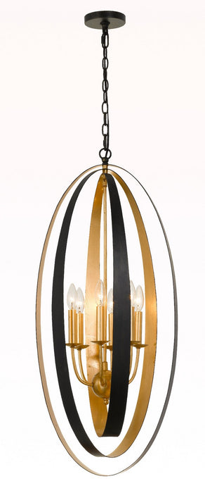 Crystorama 597-EB-GA Luna Six Light Chandelier English Bronze / Antique Gold Main Image.jpg