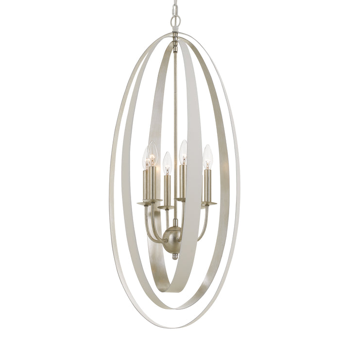 Crystorama 597-SA Luna Six Light Chandelier Antique Silver Alternate Image.jpg