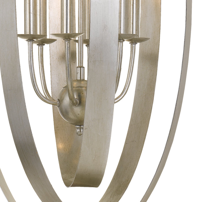 Crystorama 597-SA Luna Six Light Chandelier Antique Silver Alternate Image 2.jpg