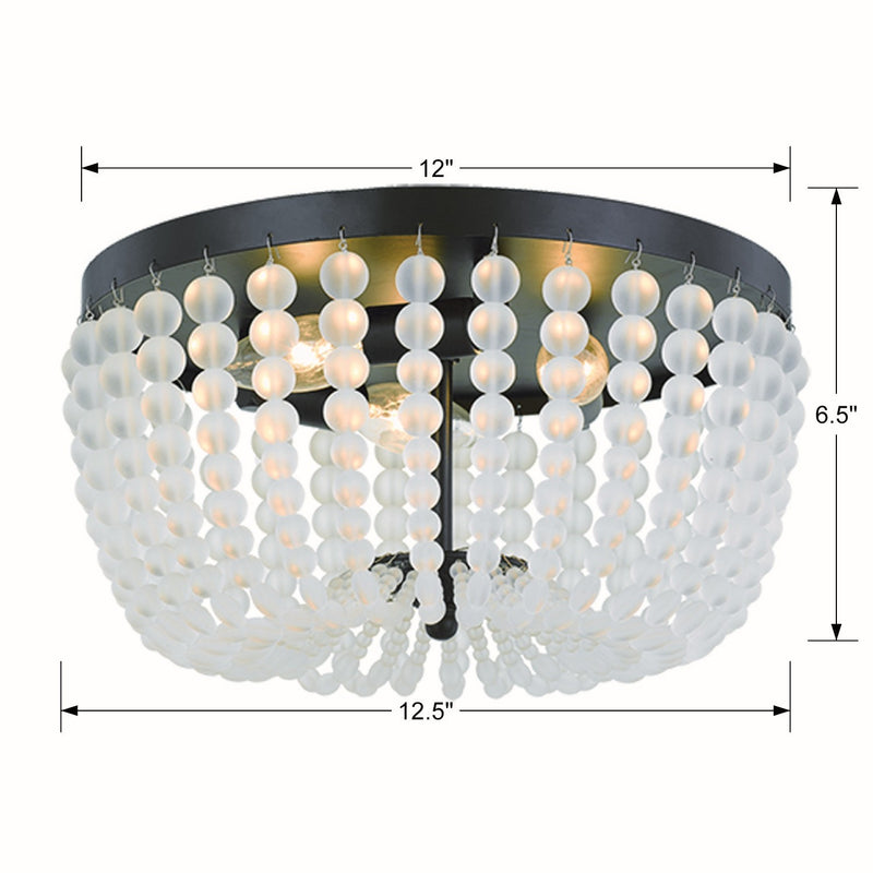 Crystorama 600-MK Rylee Three Light Flush Mount Matte Black Alternate Image 4.jpg