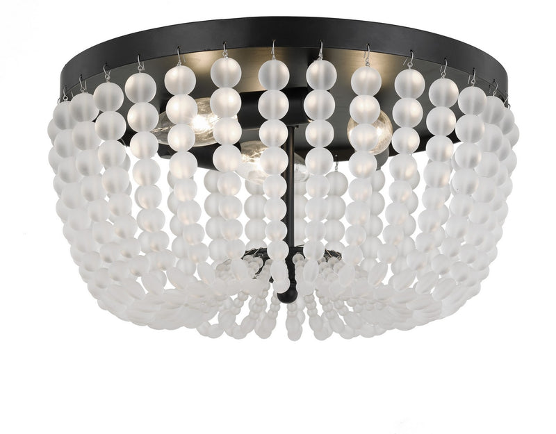 Crystorama 600-MK Rylee Three Light Flush Mount Matte Black Main Image.jpg
