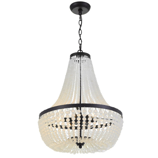 Crystorama 608-MK Rylee Six Light Chandelier Matte Black Alternate Image.jpg