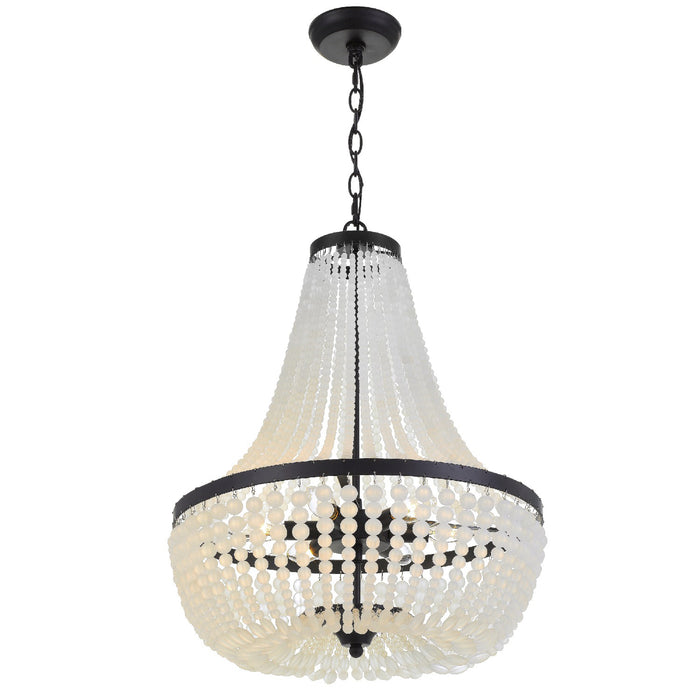 Crystorama 608-MK Rylee Six Light Chandelier Matte Black Alternate Image.jpg