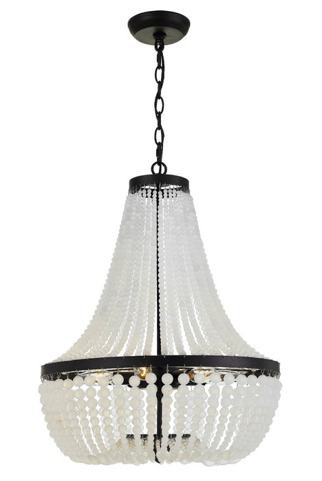 Crystorama 608-MK Rylee Six Light Chandelier Matte Black Main Image.jpg
