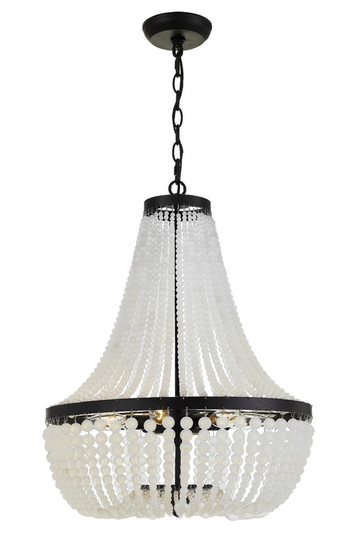 Crystorama 608-MK Rylee Six Light Chandelier Matte Black Main Image.jpg