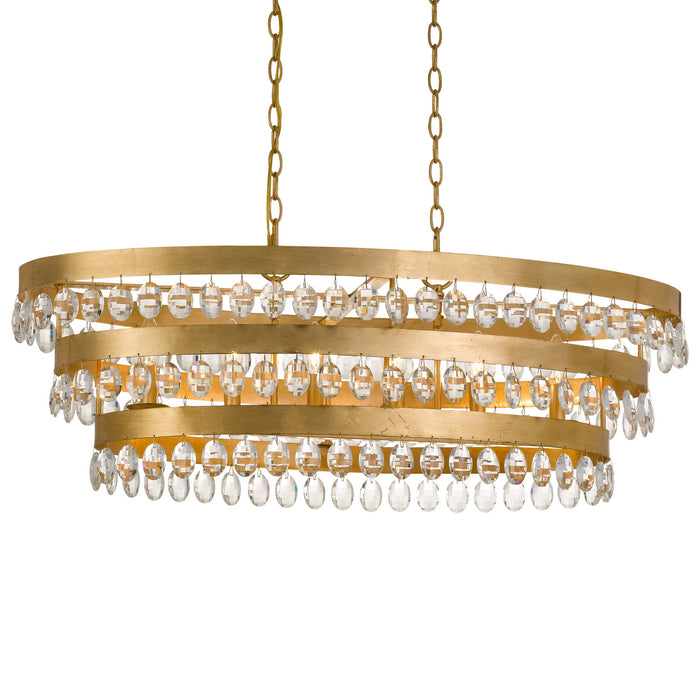 Crystorama 6107-GA Perla Six Light Chandelier Antique Gold Main Image.jpg