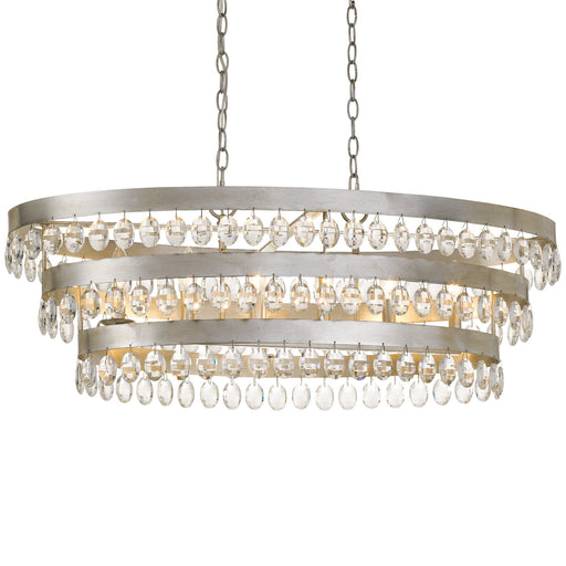 Crystorama 6107-SA Perla Six Light Chandelier Antique Silver Main Image.jpg