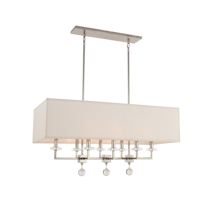Crystorama 8109-PN Paxton Eight Light Chandelier Polished Nickel Alternate Image 4.jpg