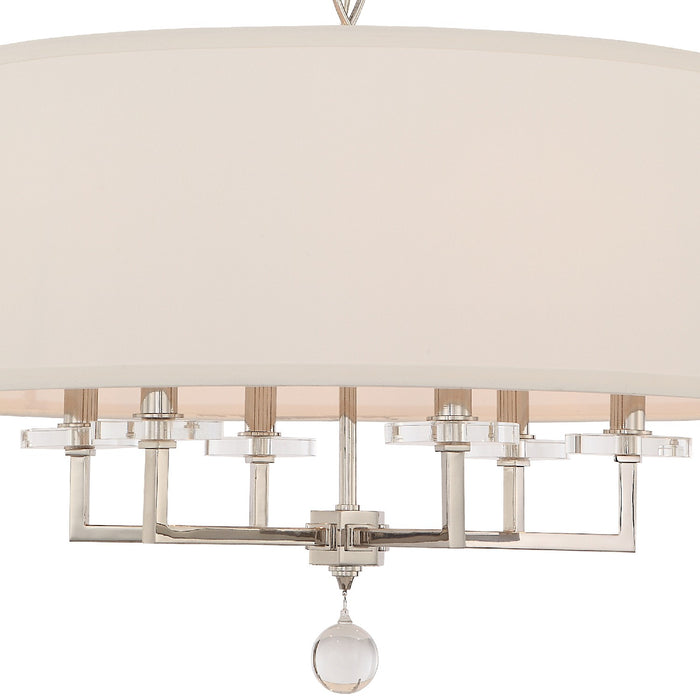 Crystorama 8116-PN Paxton Six Light Chandelier Polished Nickel Alternate Image.jpg