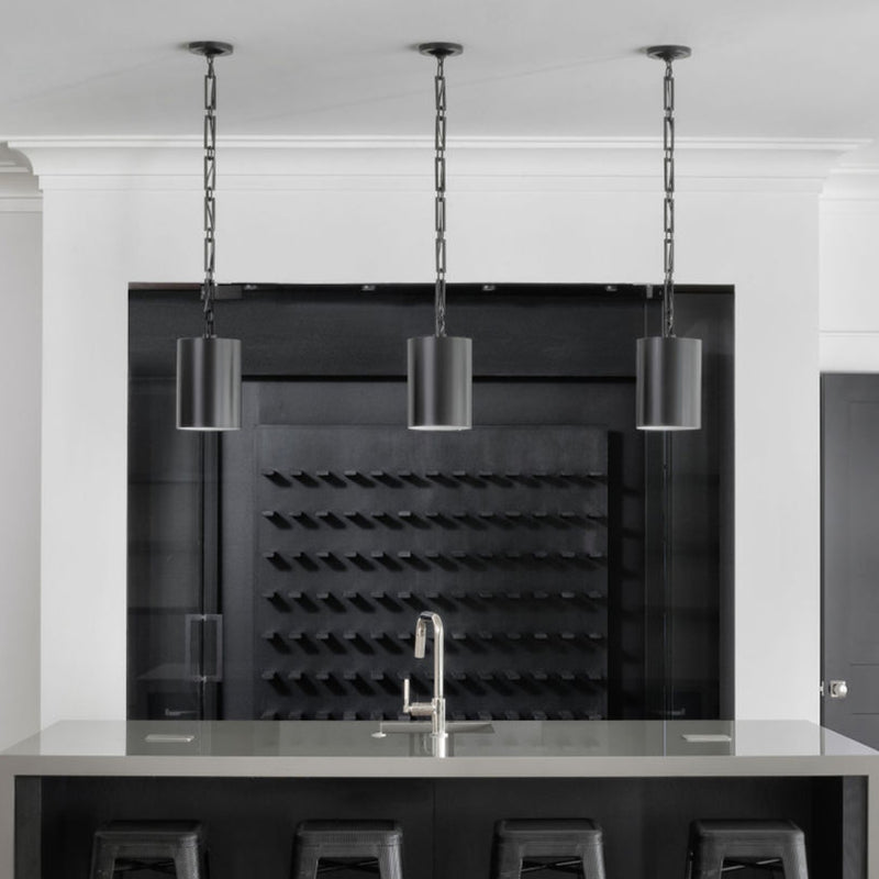 Crystorama 8680-MK-WH Alston One Light Mini Chandelier Matte Black / White Alternate Image.jpg