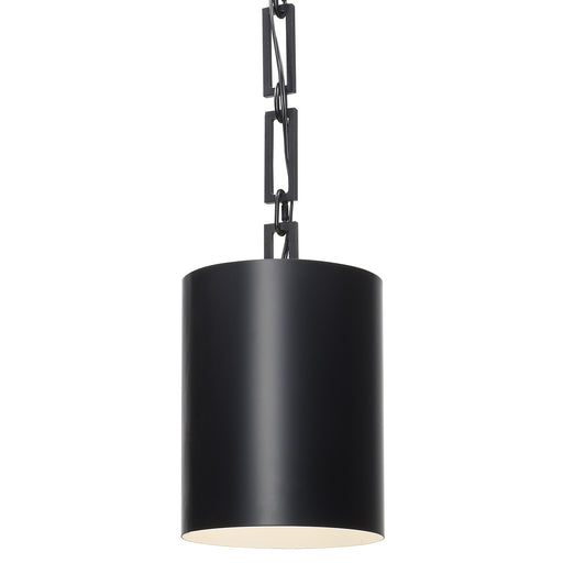 Crystorama 8680-MK-WH Alston One Light Mini Chandelier Matte Black / White Main Image.jpg